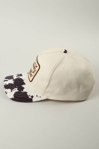 Howdy Darlin' Embroidered Patch Animal Print Trucker Hat: BROWN / ONE SIZE