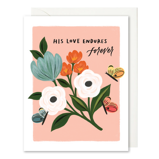 His Love Endures Forever Card: Single Card