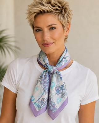 Lavender Bloom Silky Scarf
