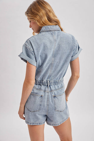 The Easy Street Denim Romper