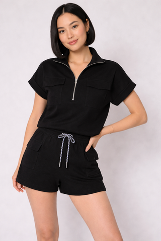 Darcia Signature Soft Knit Pull-On Short (Black)