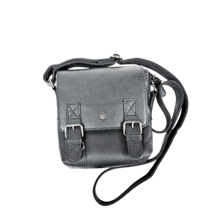 The Dubbo Leather Shoulder Bag in Black