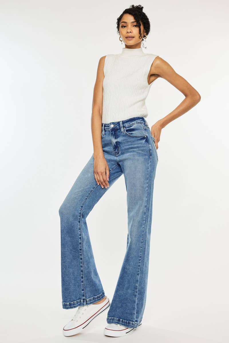 Kancan Avonlea High Rise Wide Leg Flare Jean