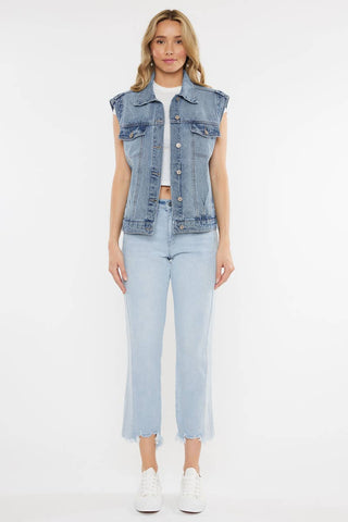 Oversized 80’s Denim Vest I Kancan