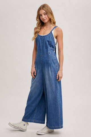 The Downtown Denim Wide-Leg Jumpsuit