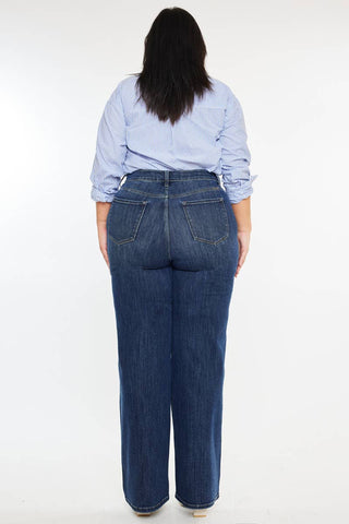 Stellar Essentials High Rise Wide Leg Jeans (Plus Size)