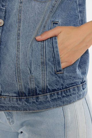Oversized 80’s Denim Vest I Kancan