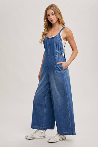 The Downtown Denim Wide-Leg Jumpsuit