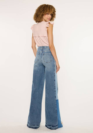 Clover Two Tone Ultra Wide Leg Jean