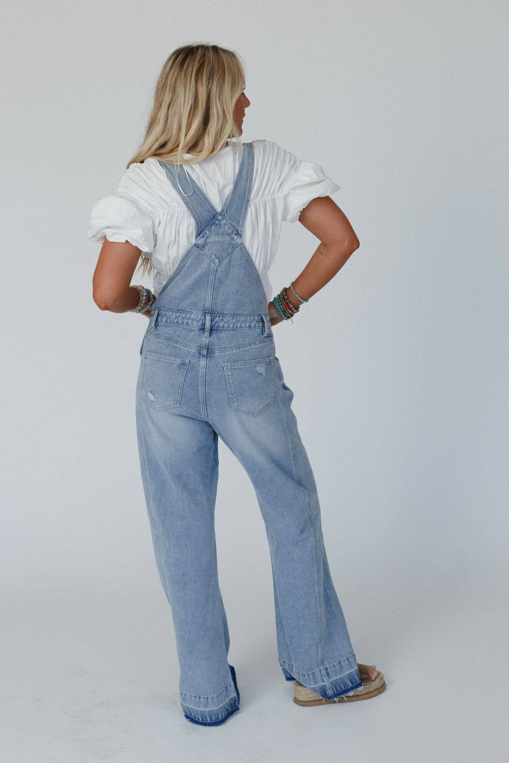 Three Bird Nest Cali Dream Denim Overalls | Light Wash