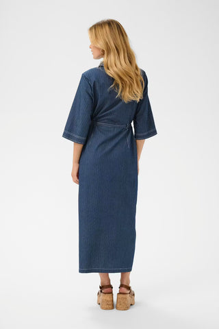 CRAgate Pinstripe Denim Dress