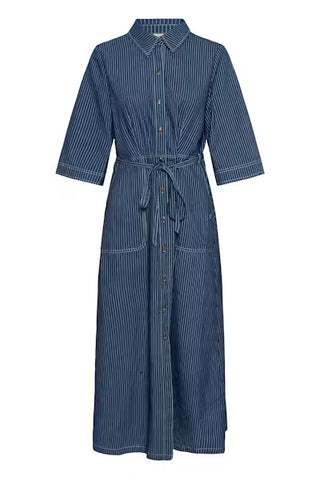CRAgate Pinstripe Denim Dress