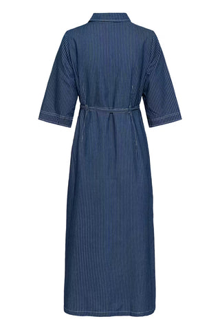 CRAgate Pinstripe Denim Dress