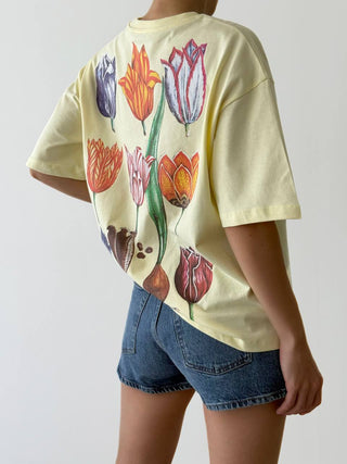 Send Flowers Tee in Butter Yellow