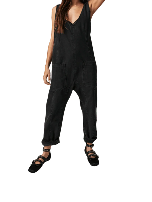 Free People/We The Free High Roller Jumpsuit - Mineral Black