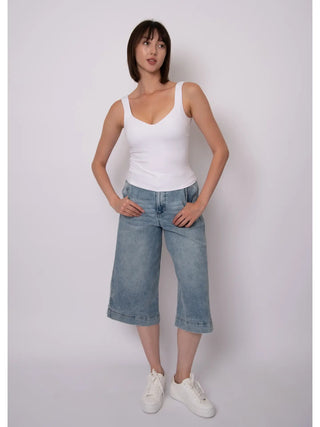 Jade Stretch Denim Capri Pants