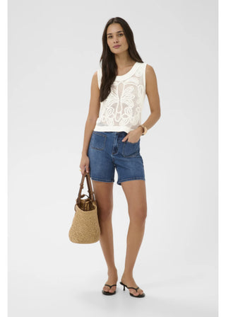 KAangelina Crochet Top - Chalk