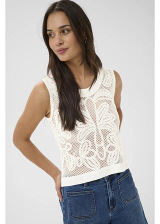 KAangelina Crochet Top - Chalk