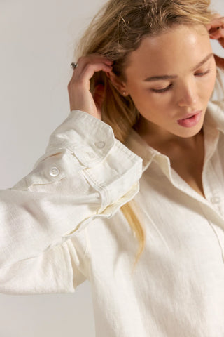 Linen Laurel Top | Clean Ivory