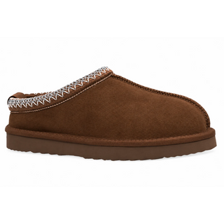 Bristol Water Repellent Suede Leather Slipper - Chestnut