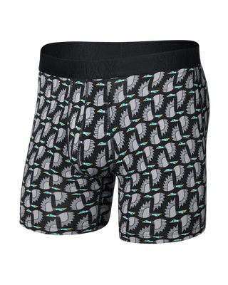 Droptemp Cooling Cotton Flight Pattern Boxer Brief - Black