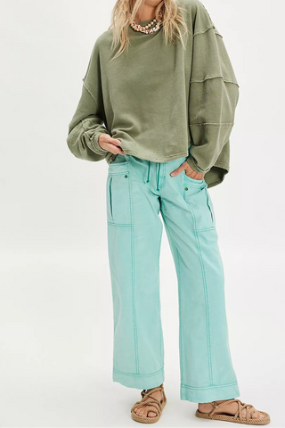 We The Free Total Eclipse Tee in Oil Green