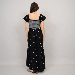 Francesca Shirred Dress w/ Embroidery I RD Style