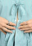 Tally Puff Front Tie w/ Peplum Blouse I RD Style