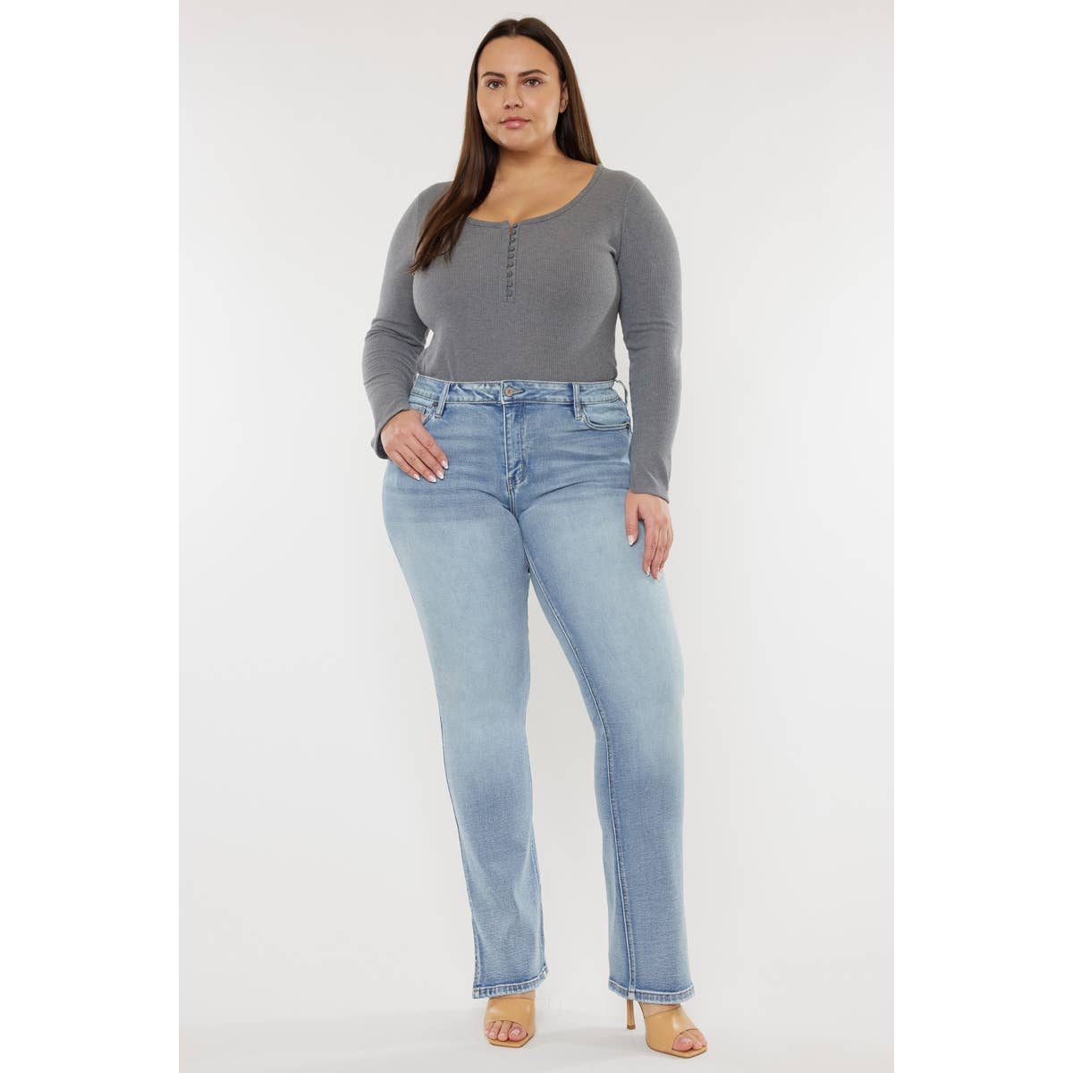 Doreen Mid Rise Y2K Bootcut Kancan Jeans | SZ 16W-22W